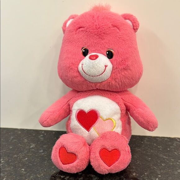 American Greetings -Hasbro - Care Bears- Pink Love a Lot Care Bear 13” Plush Toy - Picture 1 of 10
